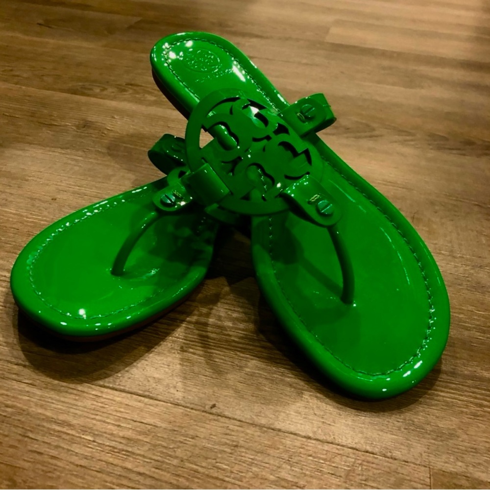 Tory Burch Miller Sandals - Bright Green - Size 8.5
